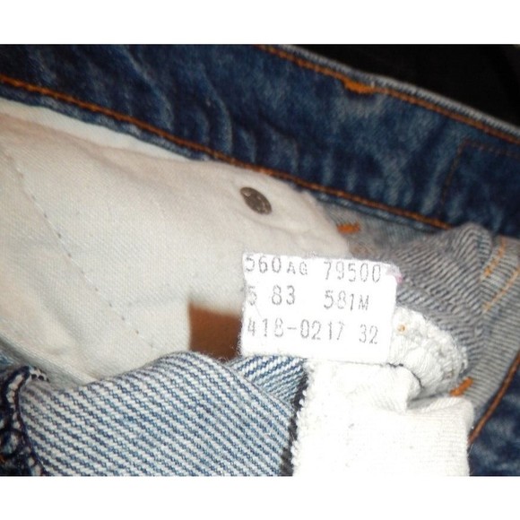 Vintage Levis 418 Orange Tab Jeans Kids 10 (22x23 1/4) Slim Straight Made In USA - Picture 6 of 9